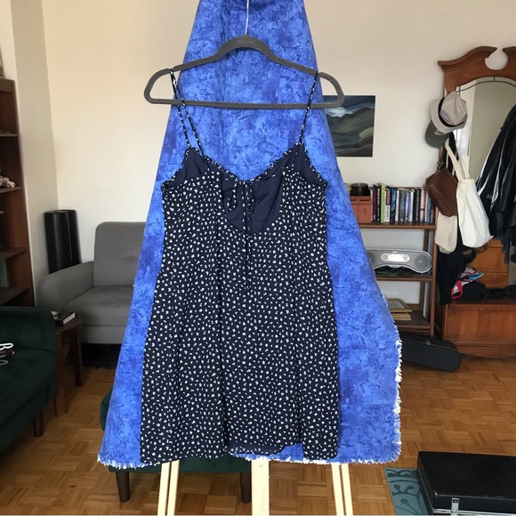Oak + Fort navy and white print dress size large - Picture 8 of 15